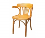 Венский деревянный стул-кресло Роза с жестким сиденьем